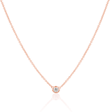 Diamond Solitaire Bezel Necklace