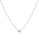 Diamond Solitaire Bezel Necklace