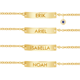 Classic Engravable ID Bracelet with Round Eye Charm