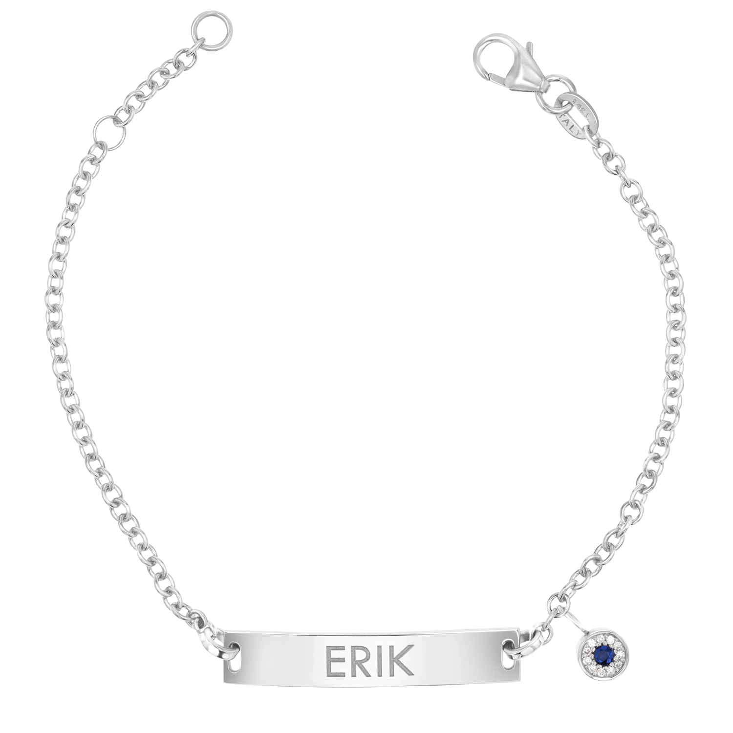Classic Engravable ID Bracelet with Round Eye Charm
