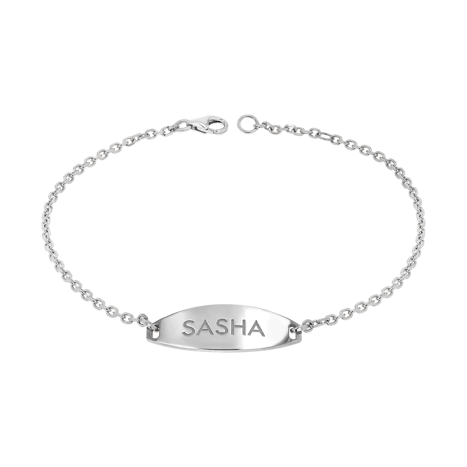 Signature Elongated Oval ID Engravable Bracelet