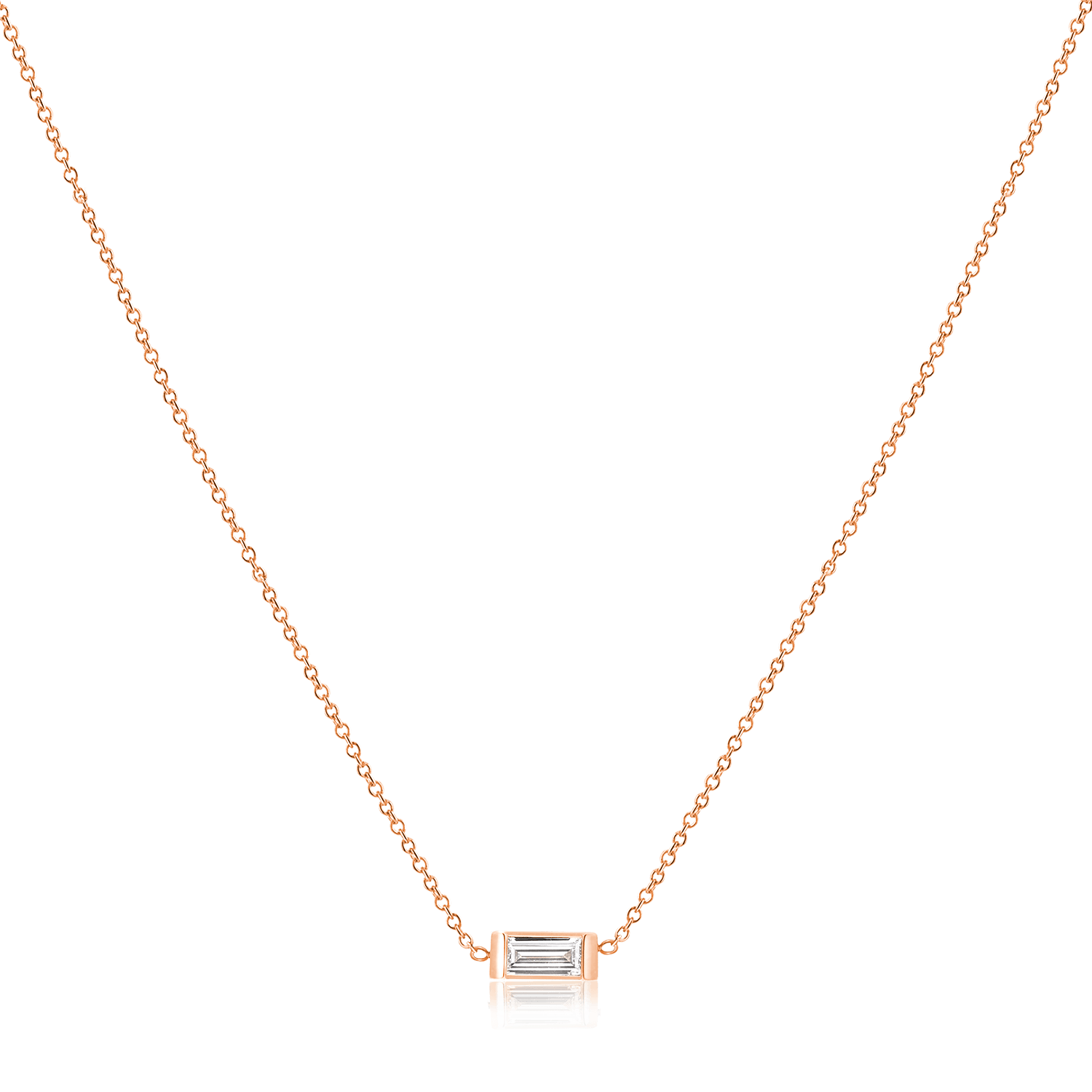 Baguette Diamond Necklace