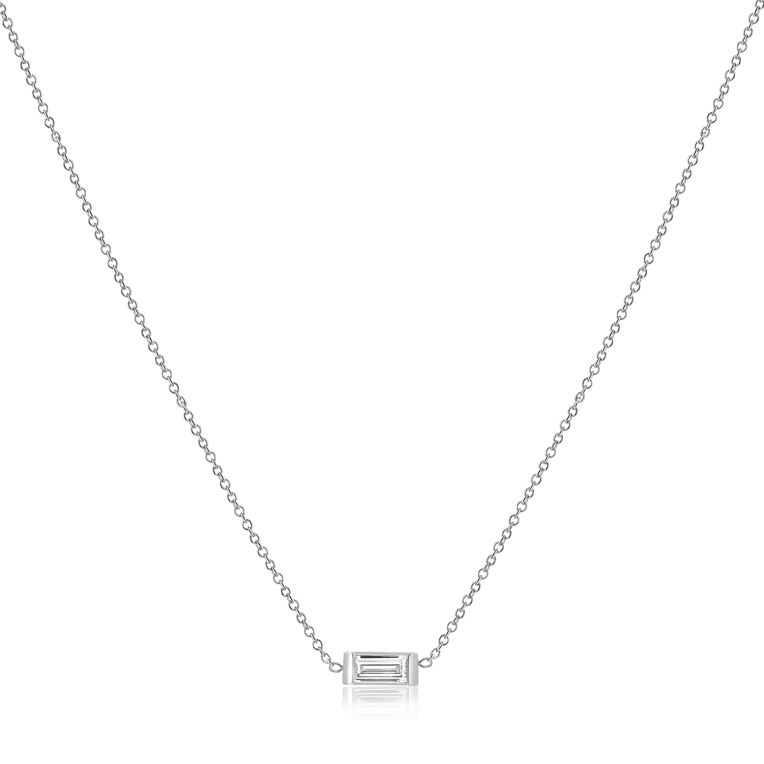 Baguette Diamond Necklace