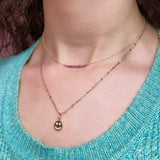 Diamond Happy Face Charm