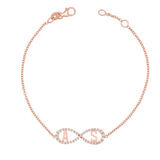 Diamond Infinity Letter Bracelet