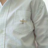 Mini Letter Name Pin with Round Eye Charm
