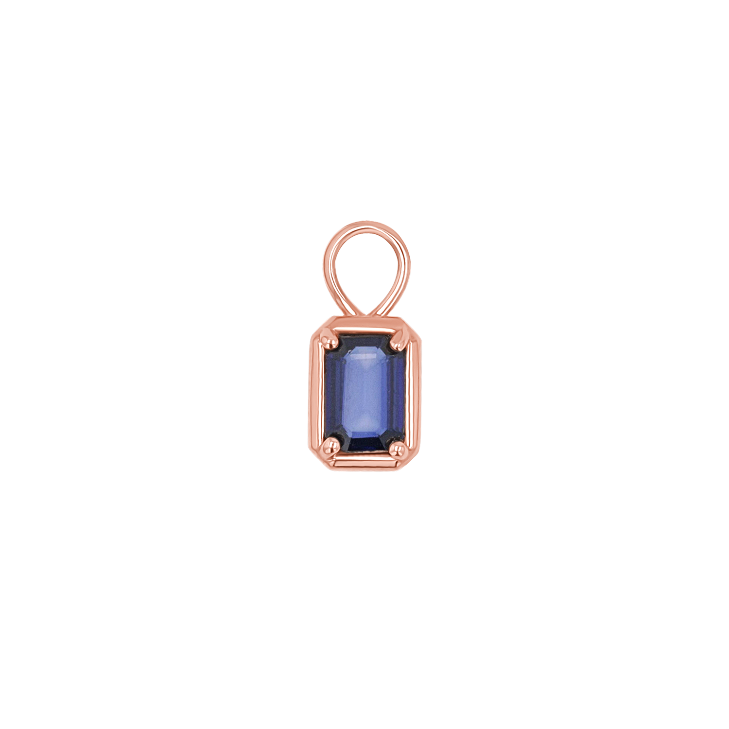 Gemstone Emerald Huggie Charms