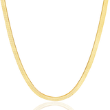 14K Gold Grand Herringbone Necklace 5mm