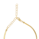 14K Gold Thin Herringbone Necklace 3mm