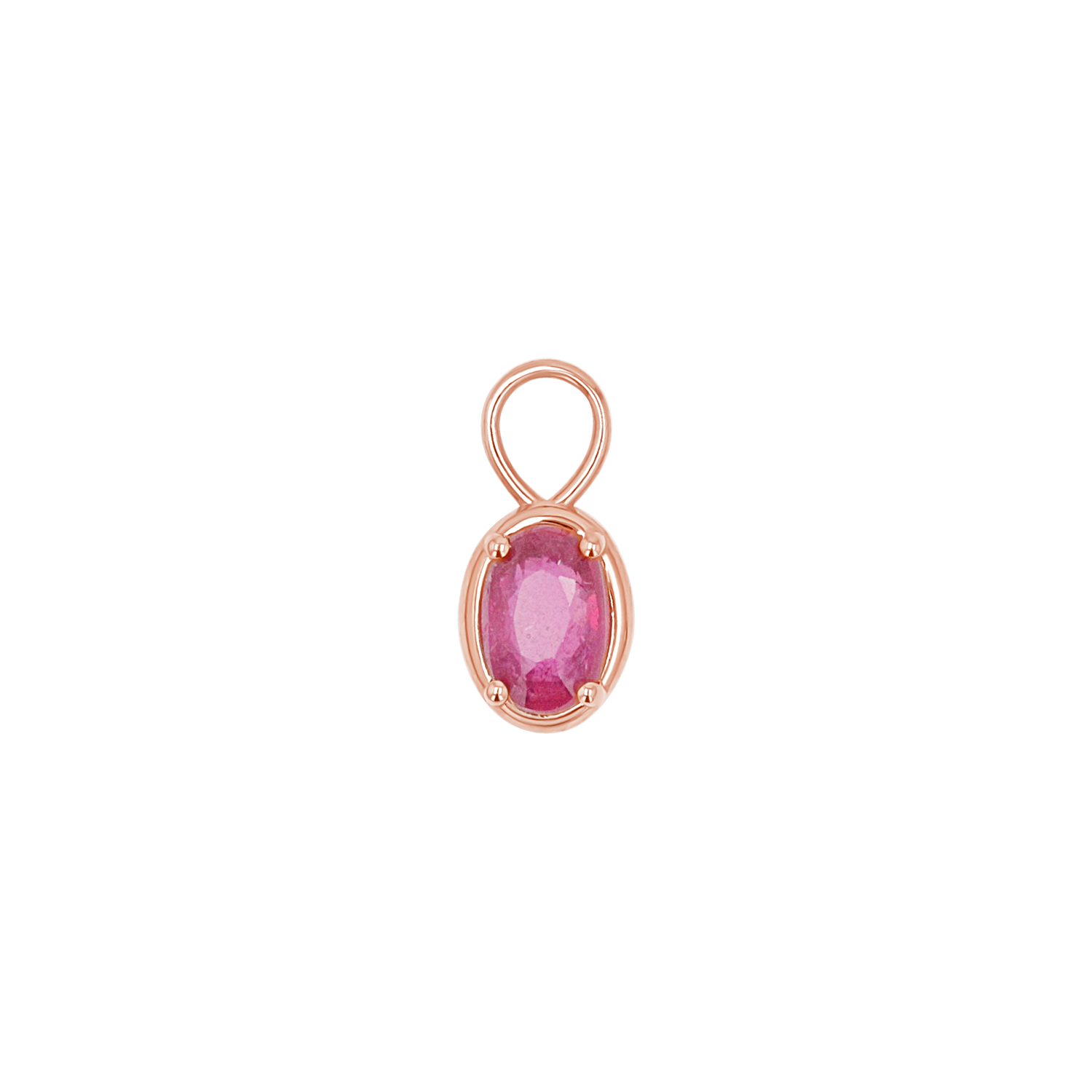 Gemstone Oval Huggie Charms