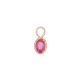 Gemstone Oval Huggie Charms