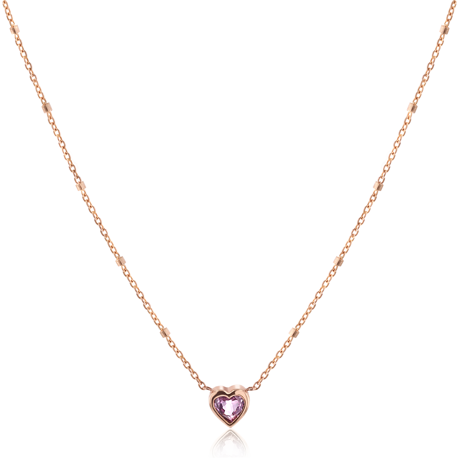 Bezel Heart Necklace