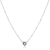 Bezel Heart Necklace