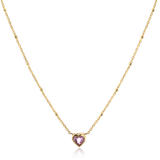 Kids Bezel Heart Necklace