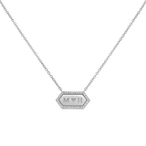 Diamond Hex Engravable Tag Necklace