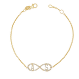 Diamond Infinity Letter Bracelet