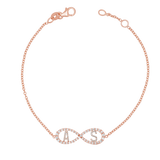 Diamond Infinity Letter Bracelet