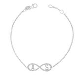 Diamond Infinity Letter Bracelet