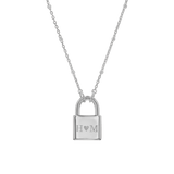 Love Padlock Engravable Sparkle Necklace