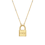 Love Padlock Engravable Sparkle Necklace