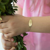 Kids Signature Elongated Oval ID Engravable Bracelet