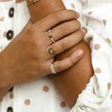 Diamond Initial Coin Ring