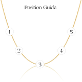 Diamond Asymmetrical Multi Initial Necklace