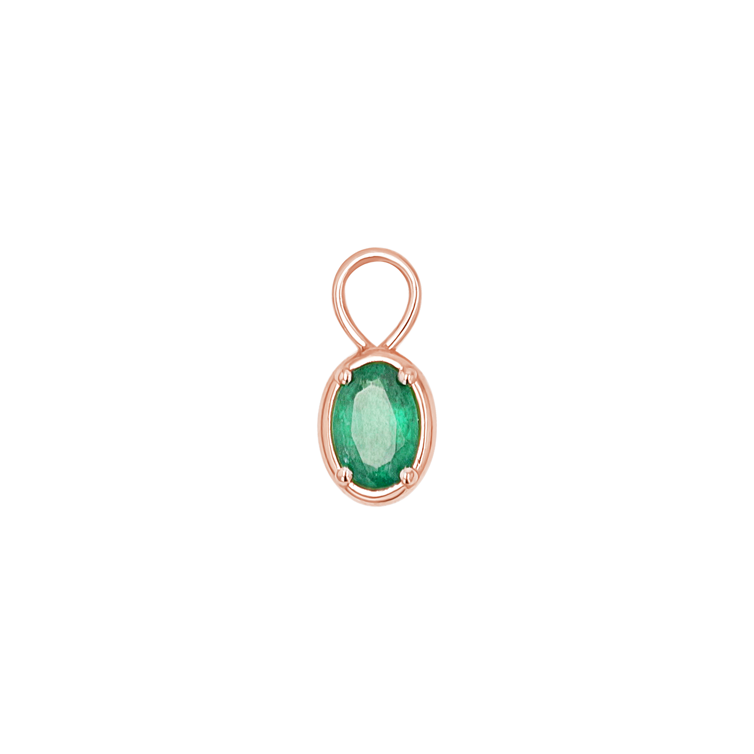 Gemstone Oval Huggie Charms