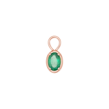 Gemstone Oval Huggie Charms