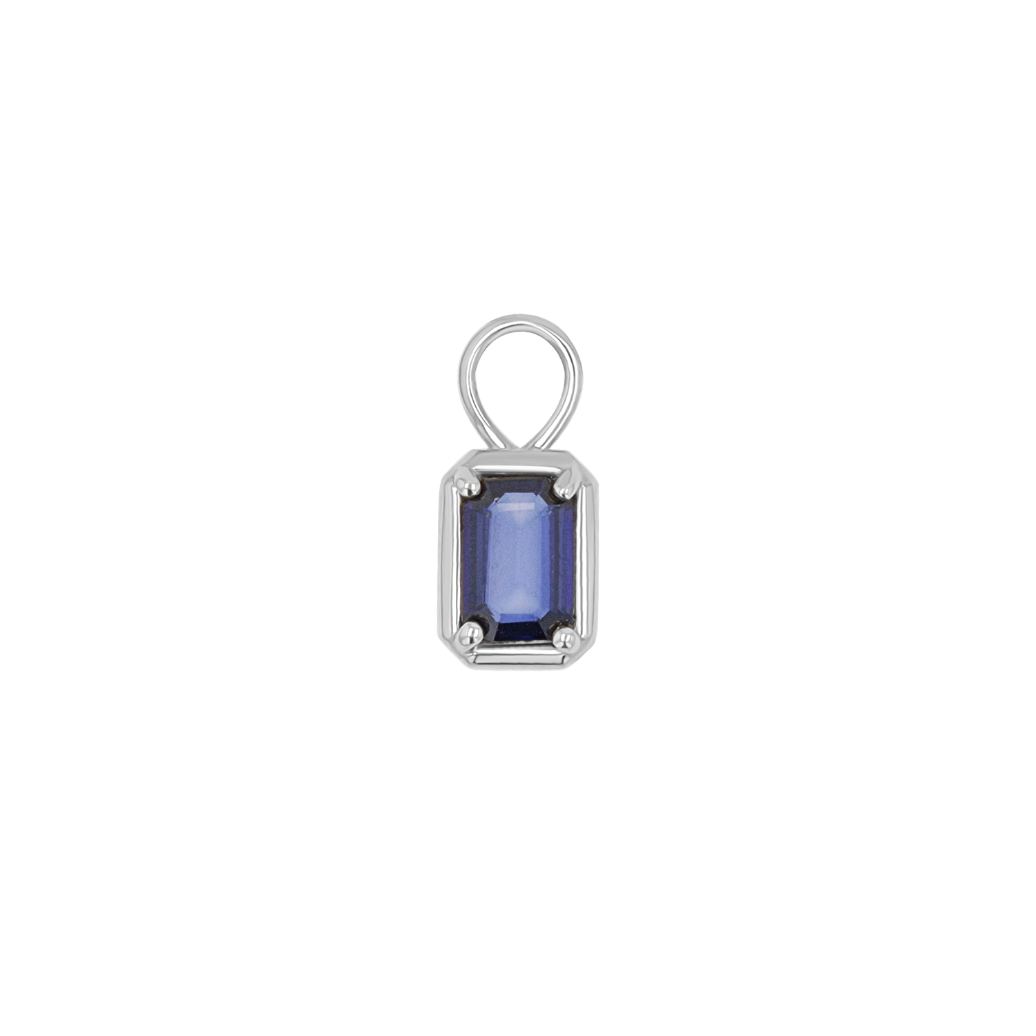 Gemstone Emerald Huggie Charms
