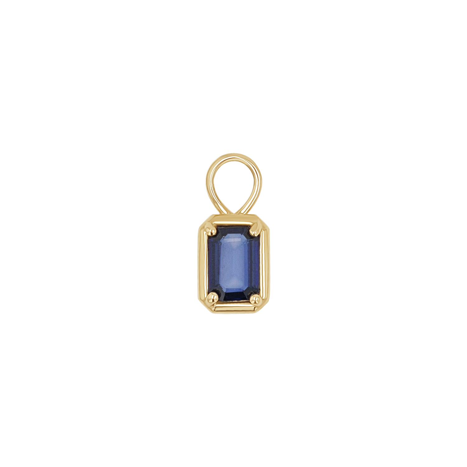 Gemstone Emerald Huggie Charms