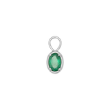 Gemstone Oval Huggie Charms