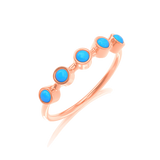 Turquoise 5 Stone Ring