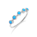 Turquoise 5 Stone Ring