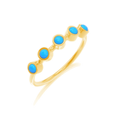 Turquoise 5 Stone Ring