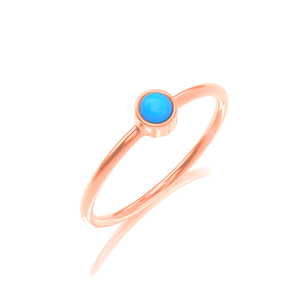 Kids Turquoise Solitaire Ring