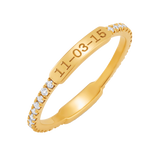 Kids Diamond U-Pave Engraved Ring